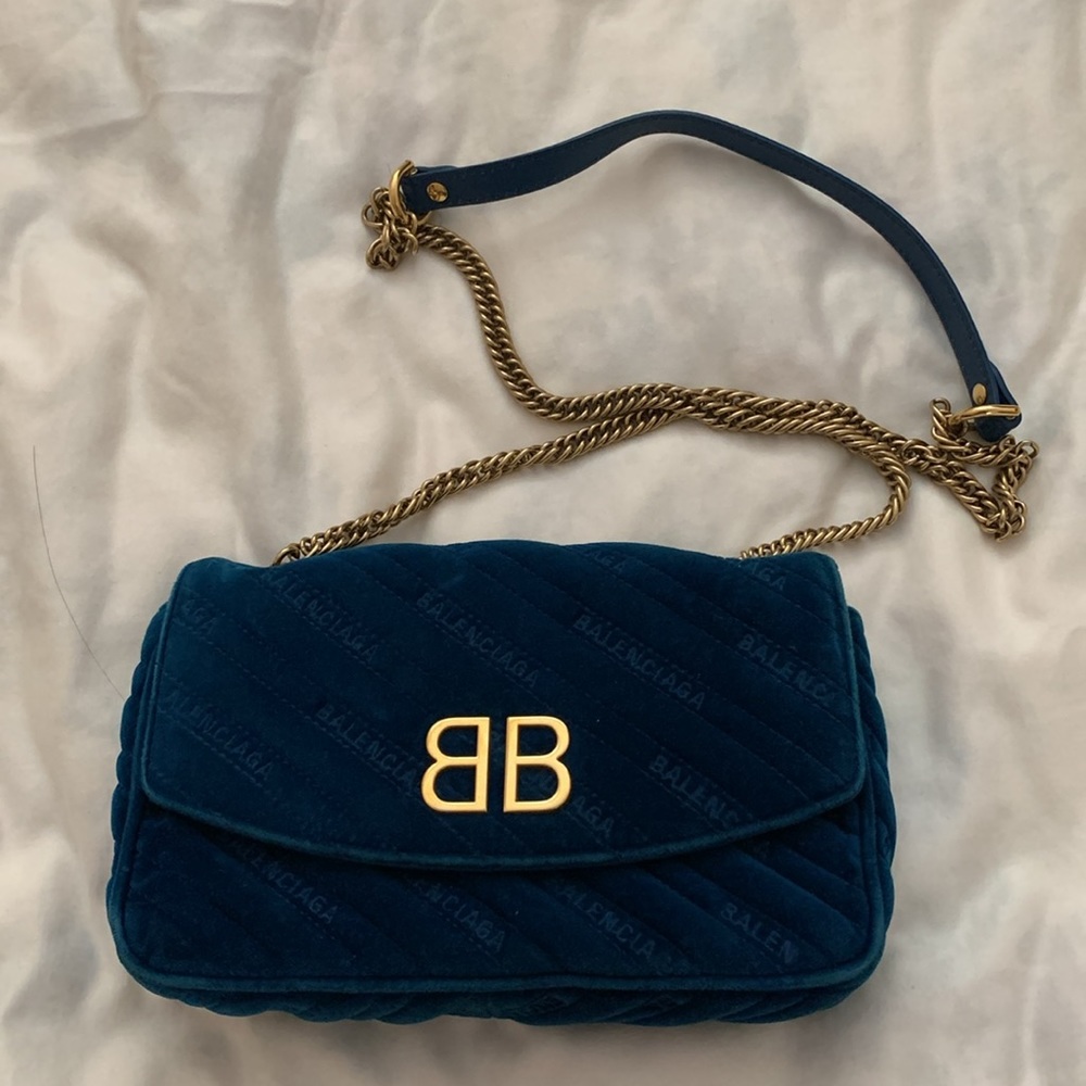 Balenciaga velvet crossbody woc